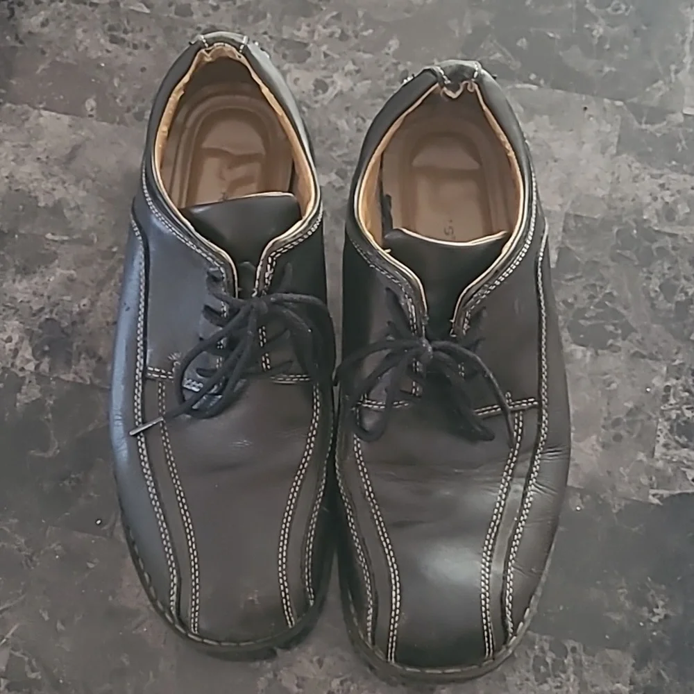 DOCKERS Mens 10 Prostyle Black Leather dress Oxford shoes